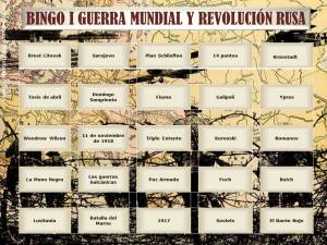 BINGO DE LA I GUERRA MUNDIAL Y LA REVOLUCIÓN RUSA – ESO ES OTRA HISTORIA