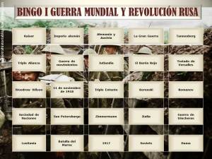 BINGO DE LA I GUERRA MUNDIAL Y LA REVOLUCIÓN RUSA – ESO ES OTRA HISTORIA